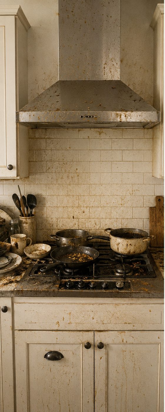 Kitchen before professional cleaning